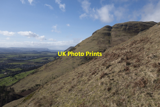 Photo 6"x4" View over Alva Glen towards Wee Torry and Big Torry Alva c2015