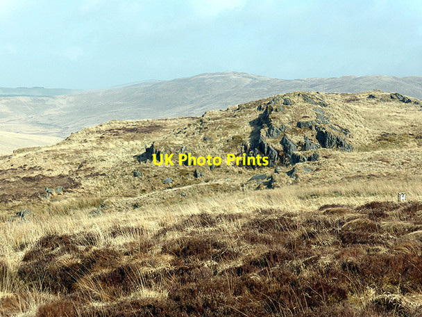 Photo 6"x4" Outcropping rock of Fainc Ddu Bryn y Beddau c2015