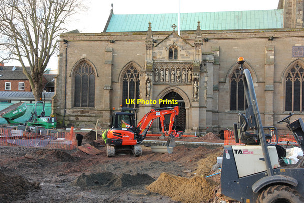 Photo 6"x4" Leicester Cathedral precinct Leicester c2014
