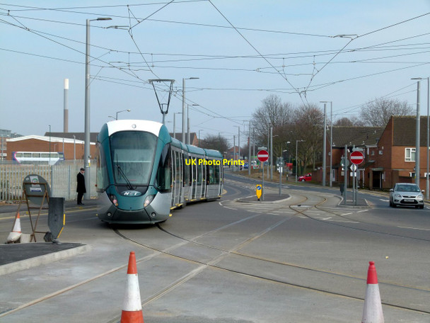 Photo 6"x4" Tram at Meadows Way junction West Bridgford c2015
