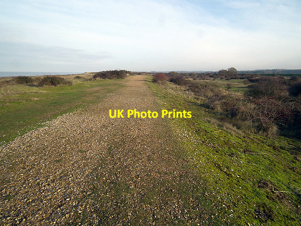 Photo 6"x4" Easy walking on the coastal path near Snettisham Scalp Shepherd's Port c2013