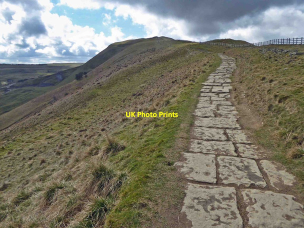 Photo 6"x4" Stone flagged path to Mam Tor Edale c2015