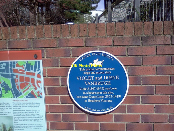 Photo 6"x4" Blue plaque in Southernhay, Exeter Exeter c2015