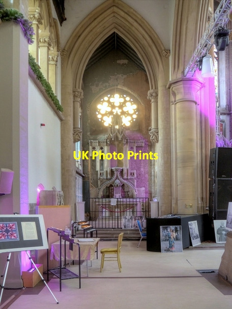 Photo 6"x4" West Aisle, Gorton Monastery Great Nave Droylsden c2015