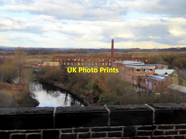 Photo 6"x4" River Irwell and Pioneer Mills from Radcliffe Viaduct Radcliffe\/SD7807 c2015