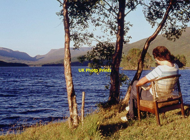 Photo 6"x4" Blissful summer at Loch Ossian Loch Ossian\/NN3867 c1977