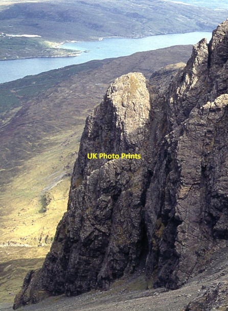 Photo 6"x4" Impressive eastern ramparts of Blaven Loch Fionna-choire c1977