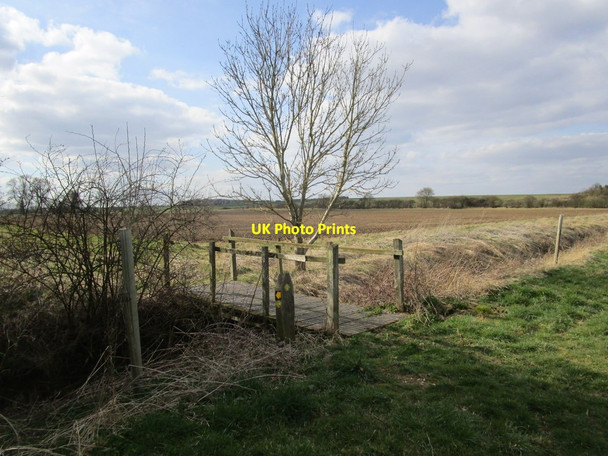 Photo 6"x4" Footbridge on the path to Brauncewell Dorrington\/TF0752 c2015
