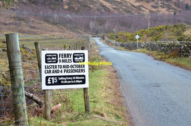 Photo 6"x4" Sign for the Skye ferry, Ratagan Shiel Bridge\/NG9318 c2015