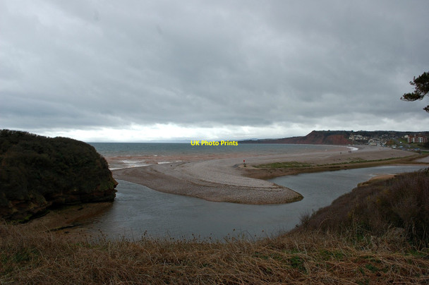 Photo 6"x4" Mouth of the River Otter Budleigh Salterton c2015