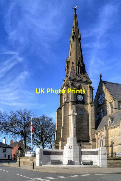 Photo 6"x4" Bury War Memorial and Parish Church Bury\/SD8010 c2015