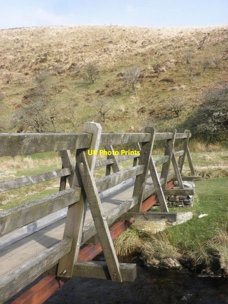 Photo 6"x4" Footbridge over Badgworthy Water Oareford c2015