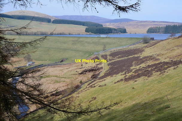 Photo 6"x4" Baddinsgill Reservoir from Colin's Rig Carlops c2015