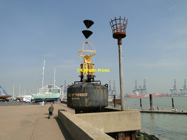 Photo 6"x4" Disused as a buoy, now used for advertising Harwich c2015