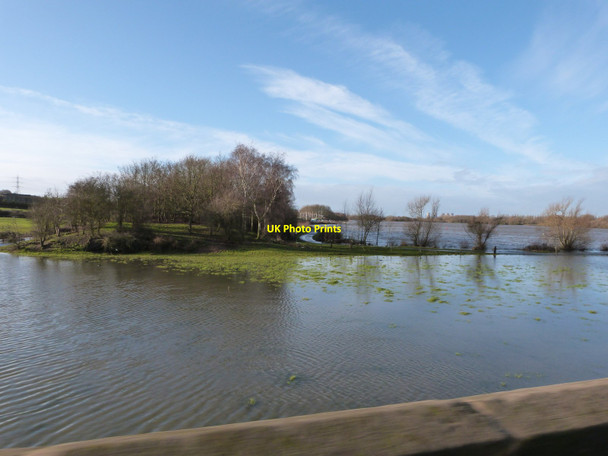 Photo 6"x4" Flooded fields, Stanton Bridge Stanton by Bridge c2012
