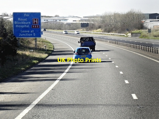 Photo 6"x4" Westbound M65 Motorway Oswaldtwistle c2014