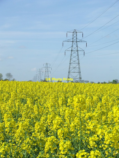 Photo 6"x4" Pylons And Rape Laxfield c2014