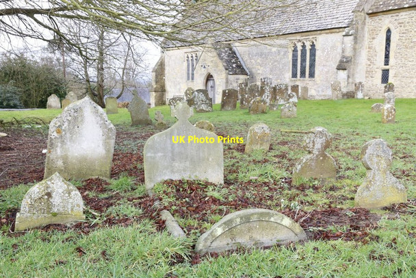 Photo 6"x4" Headstones & footstones Elsfield c2014