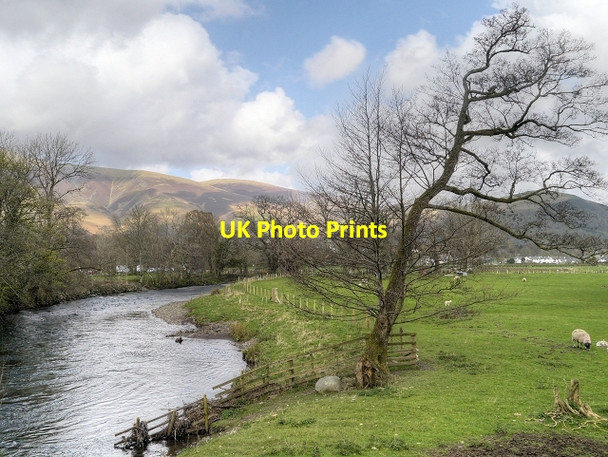 Photo 6"x4" River Derwent, Upstream from Portinscale Bridge Keswick\/NY2623 c2014