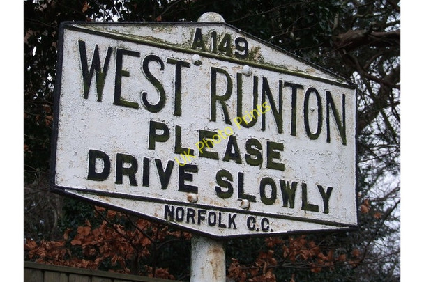 Photo 6"x4" West Runton sign Sheringham c2008