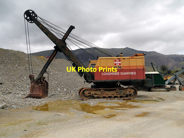 Photo 6"x4" Vintage Excavator, Threlkeld Quarry Birkett Mire c2014