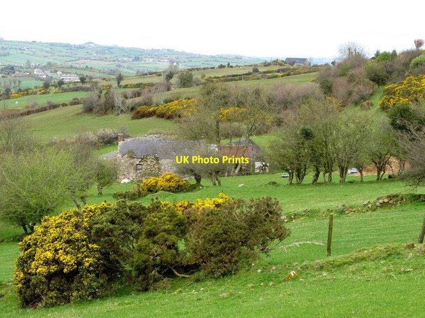 Photo 6"x4" Derelict farmhouse below the Mountain Road Camlough c2014