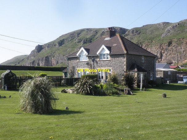 Photo 6"x4" Houses, beneath Brean Down Brean c2014
