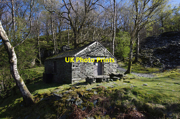 Photo 6"x4" Hut at Cathedral Quarry Little Langdale c2014