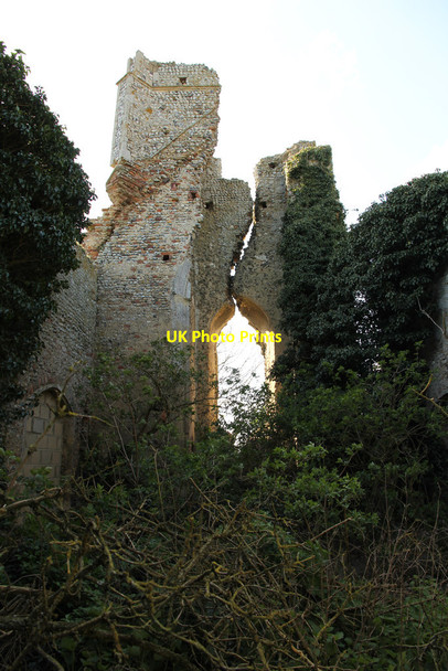 Photo 6"x4" All Saints' church tower ruins Billockby c2014