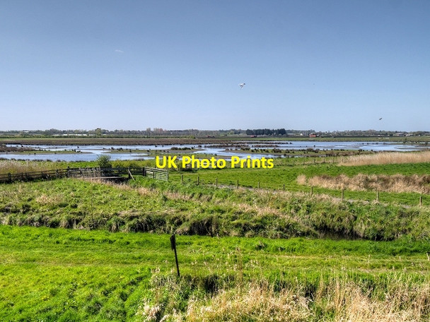 Photo 6"x4" Martin Mere WWT Centre, View from United Utilities Hide Tarlscough c2014
