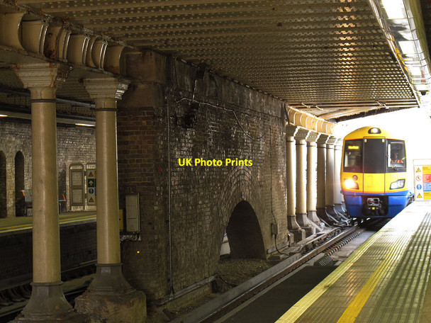 Photo 6"x4" Train entering Surrey Quays station Deptford\/TQ3677 c2014