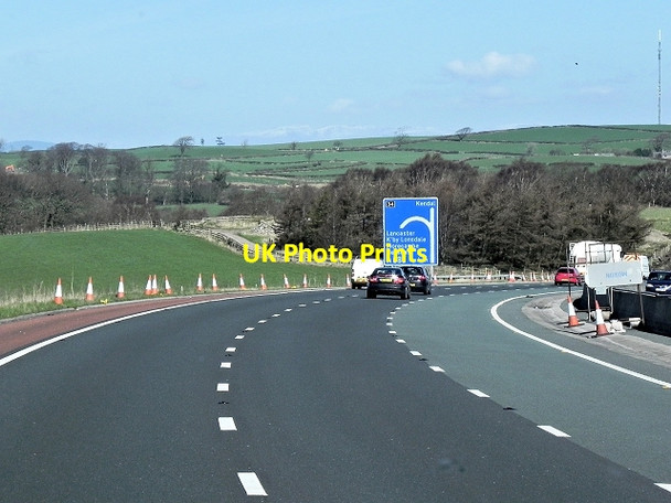 Photo 6"x4" Northbound M6 to the North East of Lancaster Lancaster c2014