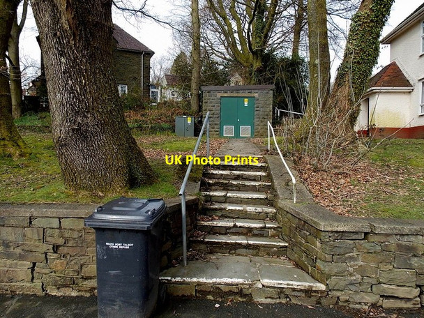 Photo 6"x4" Tree-lined electricity substation, Brynawel, Pontardawe Pontardawe c2014