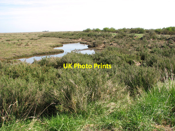 Photo 6"x4" The edge of the Warham salt marshes Stiffkey c2014
