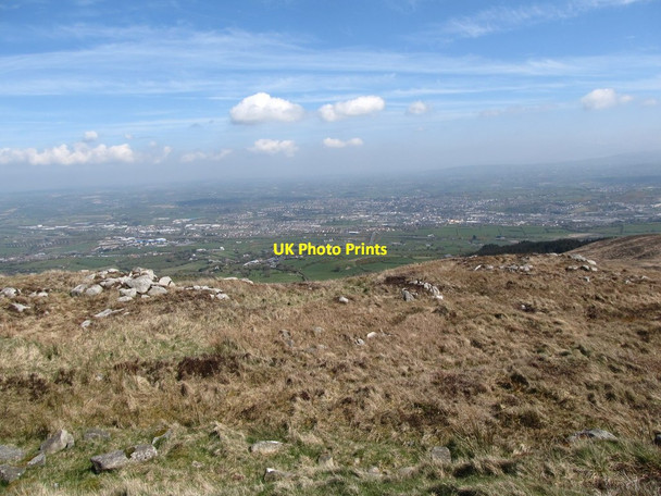 Photo 6"x4" View east across the summit plateau of Camlough Mountain Camlough c2014