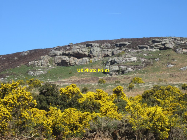 Photo 6"x4" Rock outcrops on Greensheen Hill Holburn c2014