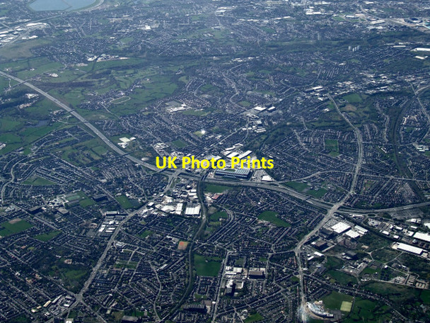 Photo 6"x4" Manchester from the air Failsworth c2014