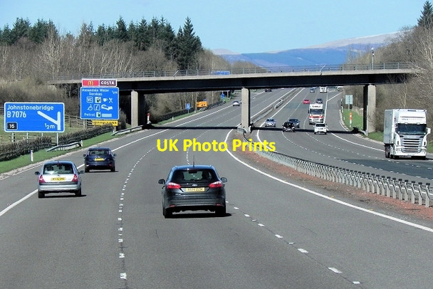 Photo 6"x4" B7076 Bridge Crossing the A74(M) near Johnstonebridge Johnstonebridge c2014
