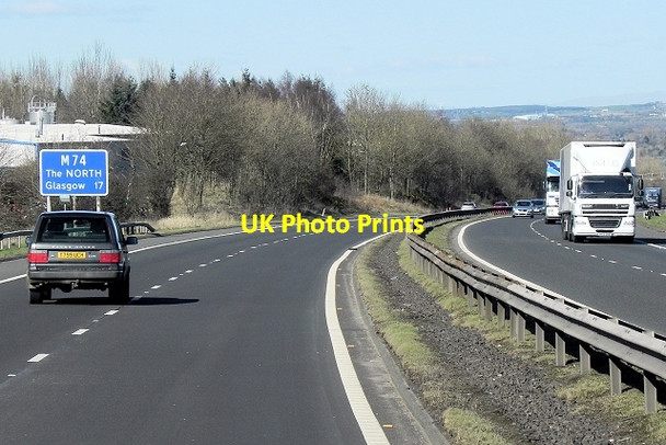 Photo 6"x4" Northbound M74 Ashgill\/NS7849 c2014