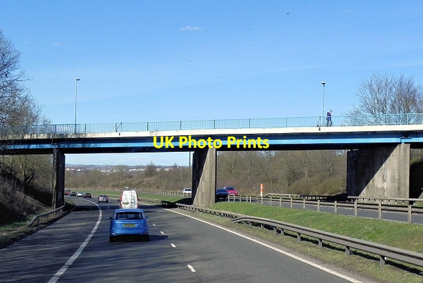 Photo 6"x4" Northbound M74, Burnhead Road Bridge Hareleeshill c2014