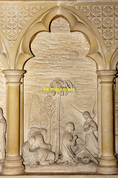 Photo 6"x4" The reredos, St Mary's Church, Brome Brome c2014 P1