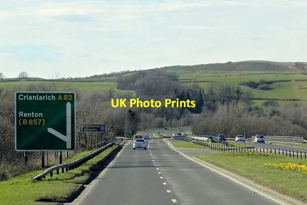 Photo 6"x4" A82 Northbound Dumbarton c2014