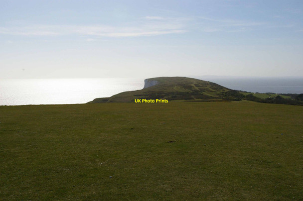 Photo 6"x4" Tennyson Down: view west from Tennyson Monument towards the Needles Totland c2014