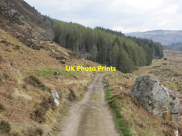 Photo 6"x4" Road passing Creag Dhubh Allt an Laghair c2014