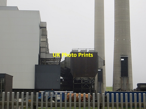 Photo 6"x4" Cockenzie power station during demolition Cockenzie and Port Seton c2014