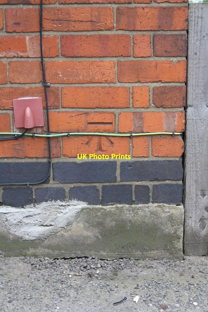 Photo 6"x4" Benchmark on #64 Newbold Road Rugby c2014