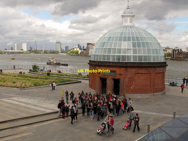 Photo 6"x4" Greenwich foot tunnel, southern shaft Greenwich\/TQ3977 c2014