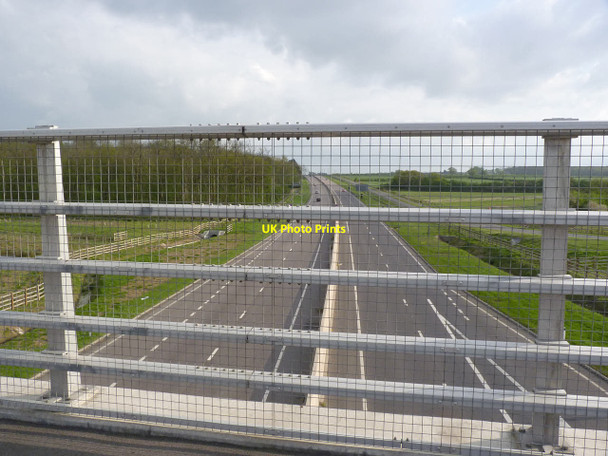 Photo 6"x4" A46 looking south from Owthorpe Road bridge Owthorpe c2014