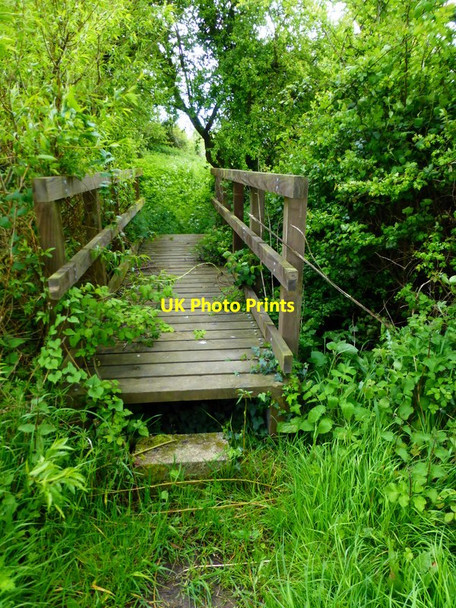 Photo 6"x4" Footbridge over drainage channel looking south Ford\/SU9903 c2014
