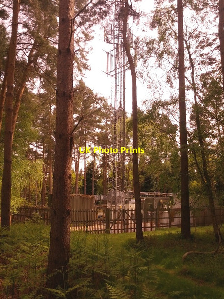 Photo 6"x4" Telecoms tower near Wentworth Estate, Virginia Water Shrubs Hill c2014
